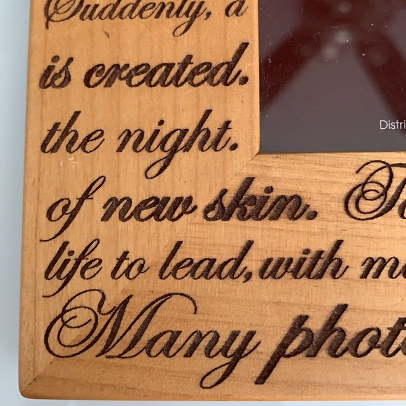 Modern Farmhouse 4 x 6 vintage Laser Art Baby photo frame - Picture 6 of 7